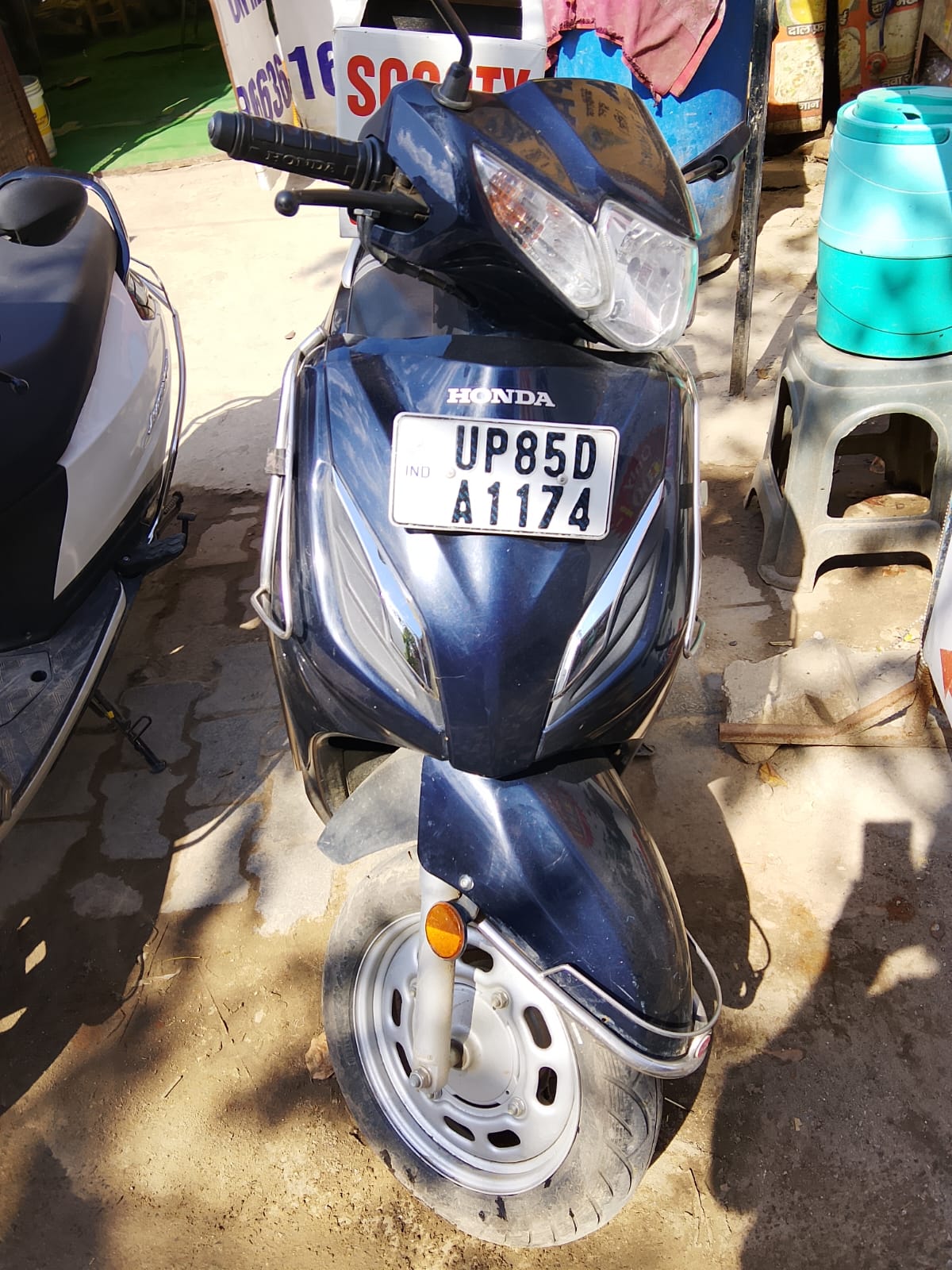 Honda Activa blue scooter rental Vrindavan